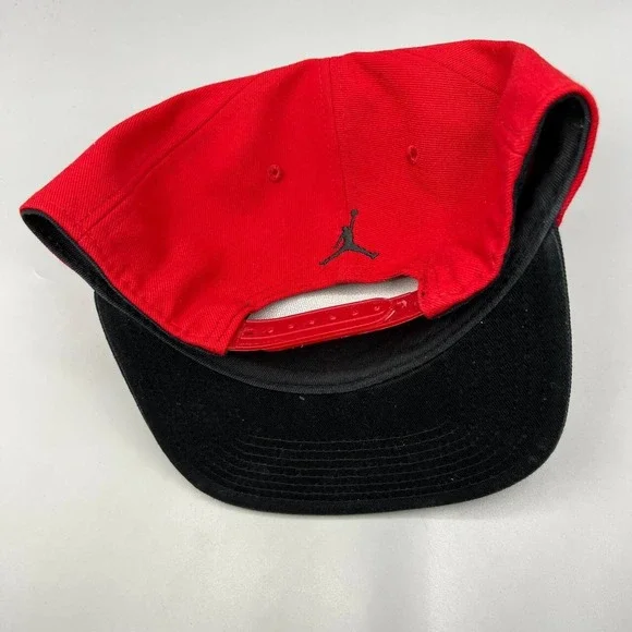 Air Jordan Hat Men Red Black‎ Jumpman Script Snap Back Cap
